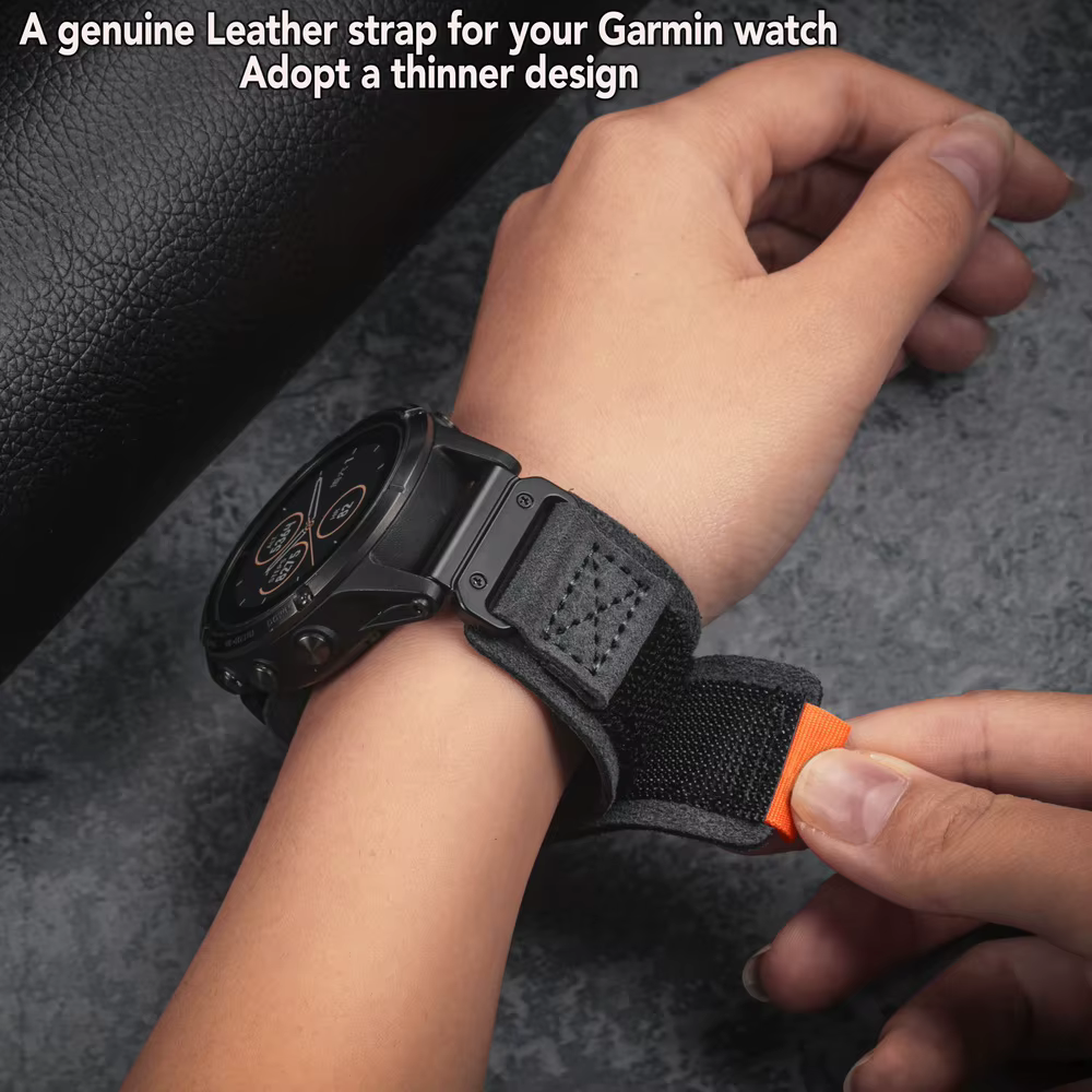 JAMEKER pour bracelet de montre en cuir Garmin Quickfit 20 22 26mm