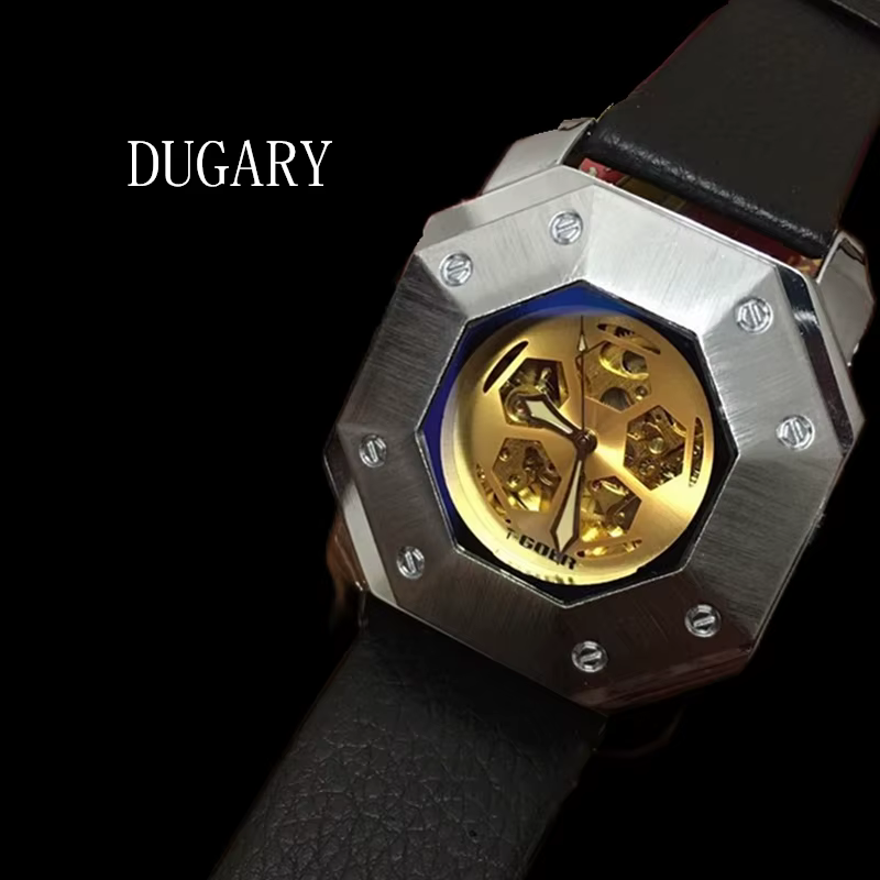 DUGARY montre mécanique automatique conception de football creux étanche pour hommes mode montre-bracelet lumineuse Relogio Masculino horloge