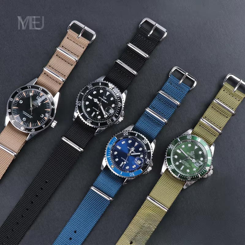 Bracelet de montre tissé en toile de nylon étanche à la transpiration pour hommes et femmes