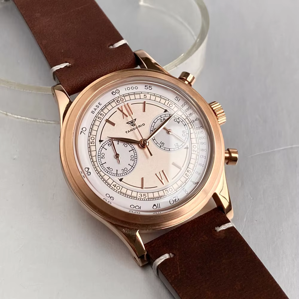 Montres Tandorio 38 mm à quartz Miyota OS20 pour hommes