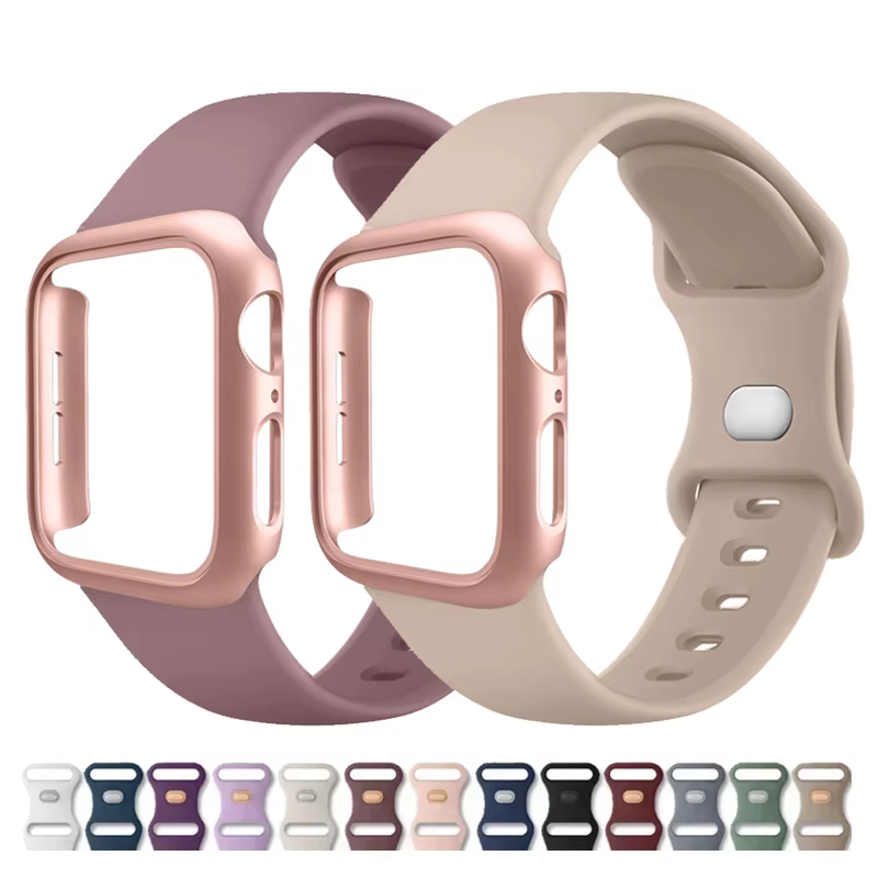 Boîtier PC + bracelet en Silicone pour Apple Watch 10 9 8 7 6 5 4 Ultra 49mm