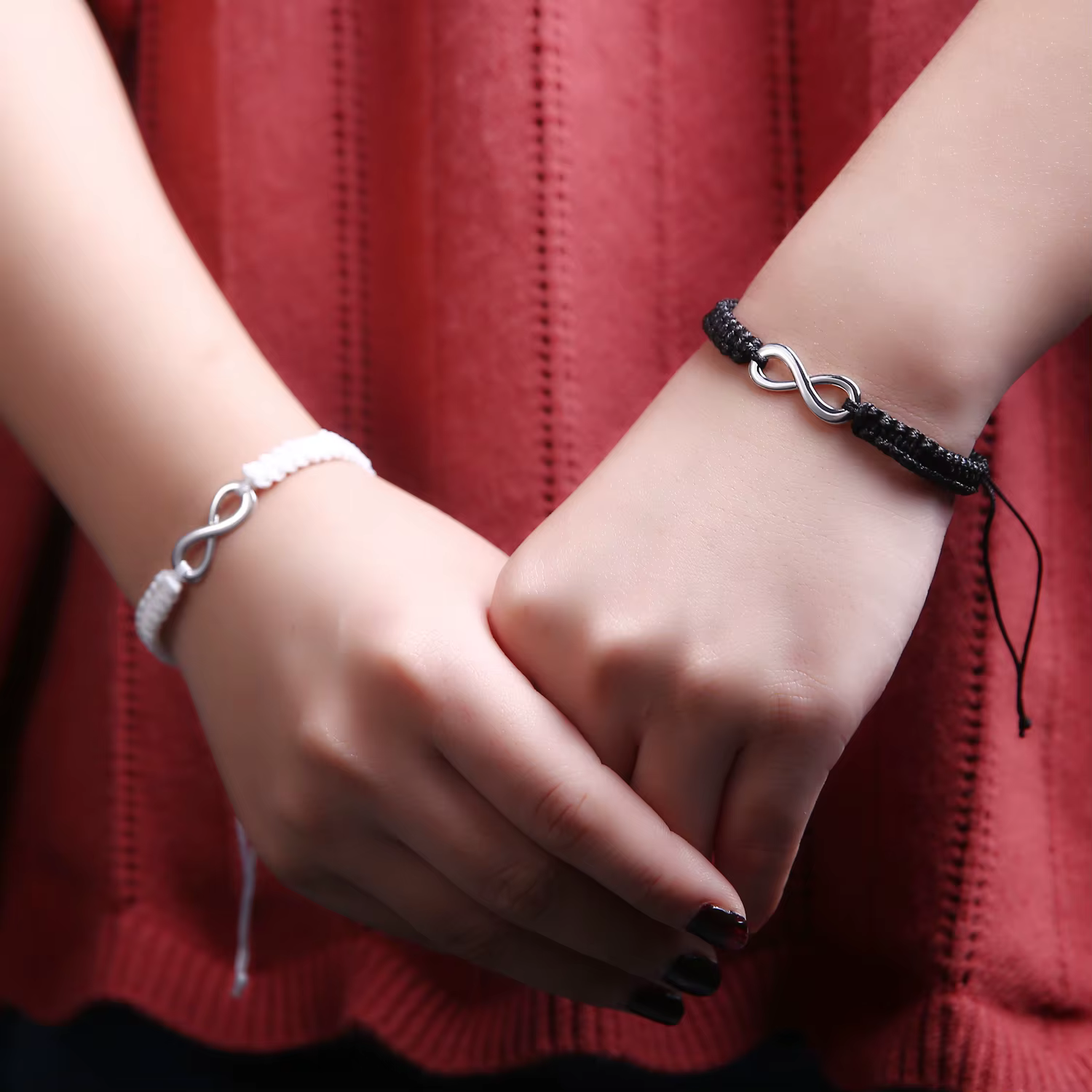 Bracelet porte-bonheur multicolore numéro 8 Infinity pour femmes et hommes, amitié, corde tressée à la main, breloque, cadeaux pour Couple, 2 pièces/ensemble