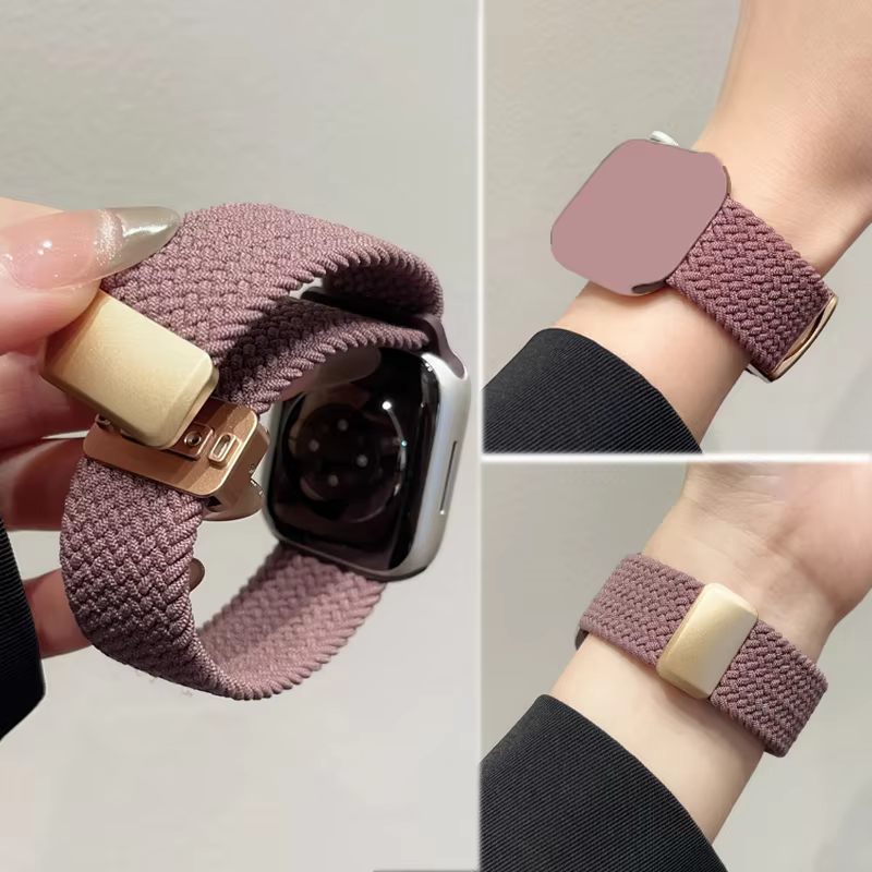 Bracelet tressé réglable pour Apple Watch