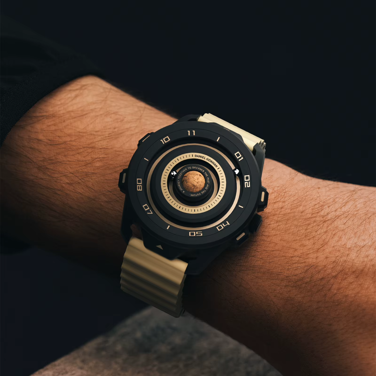 DANIEL GORMAN montre mécanique carrée à cadran lumineux à la mode