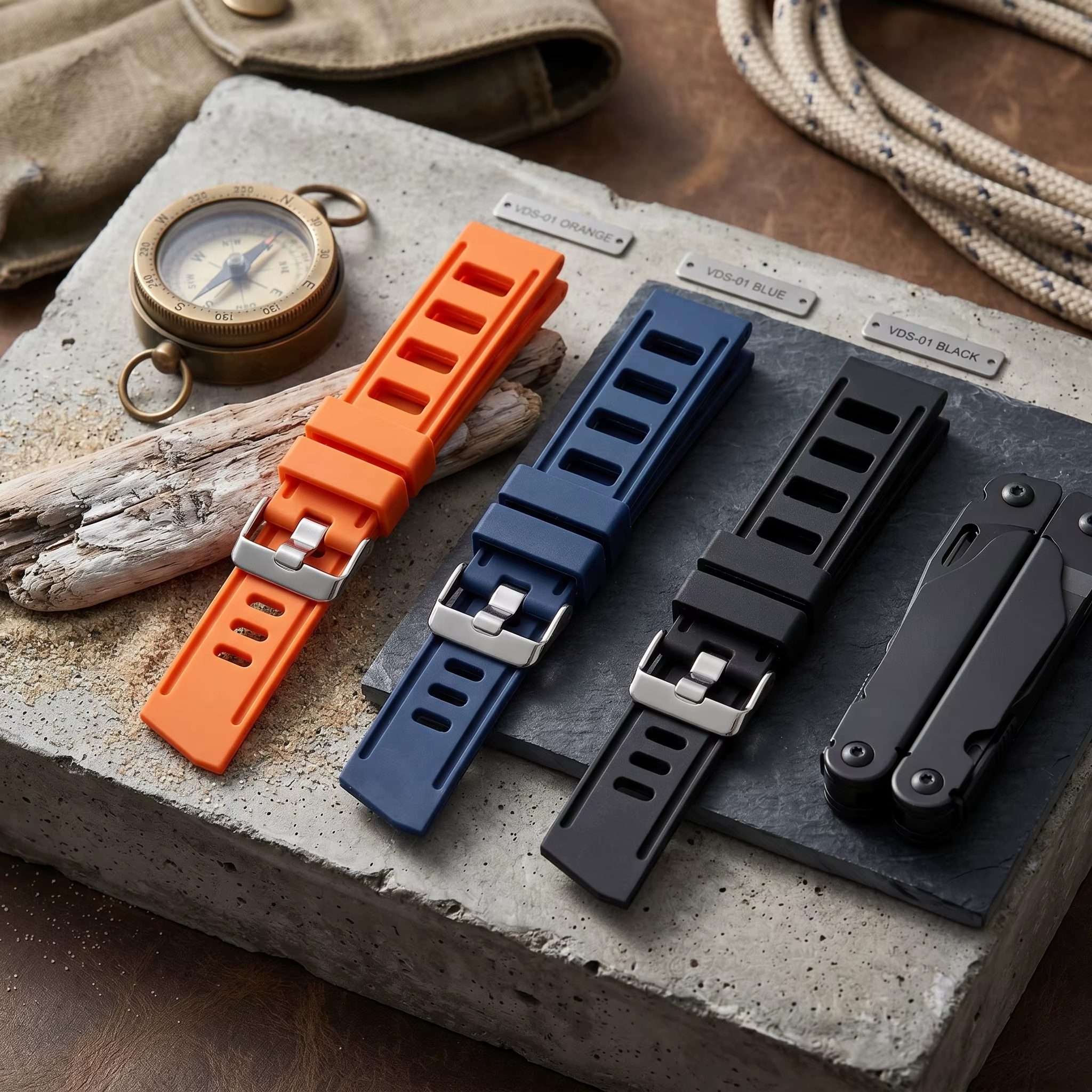 Bracelets de montre en caoutchouc Bracelet 20mm 22mm Orange bleu noir femmes hommes