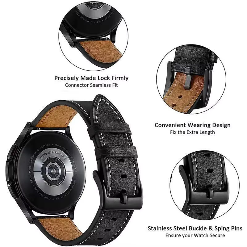 Bracelet en cuir de 20mm pour Withings ScanWatch 2