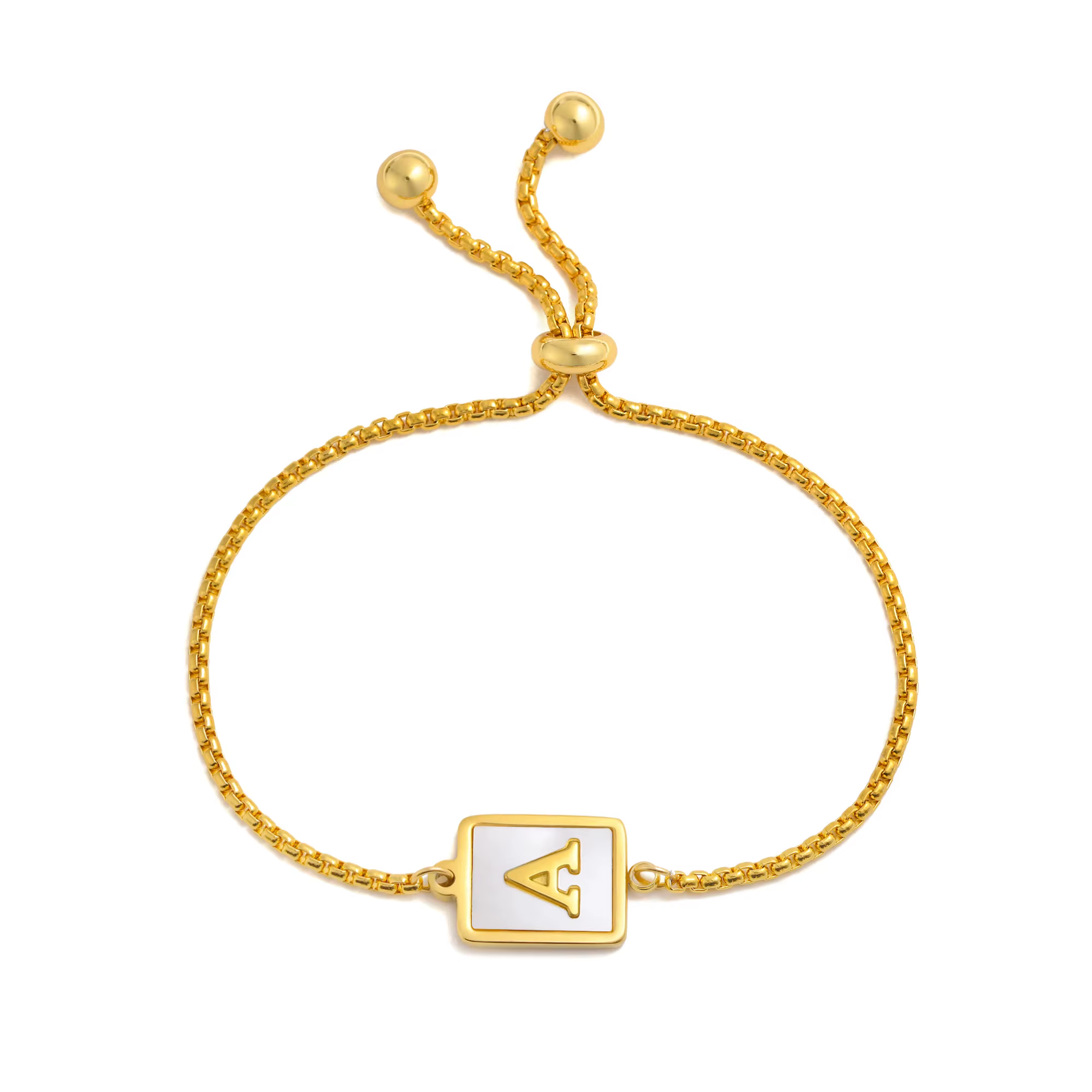 Bracelet coquillage lettre