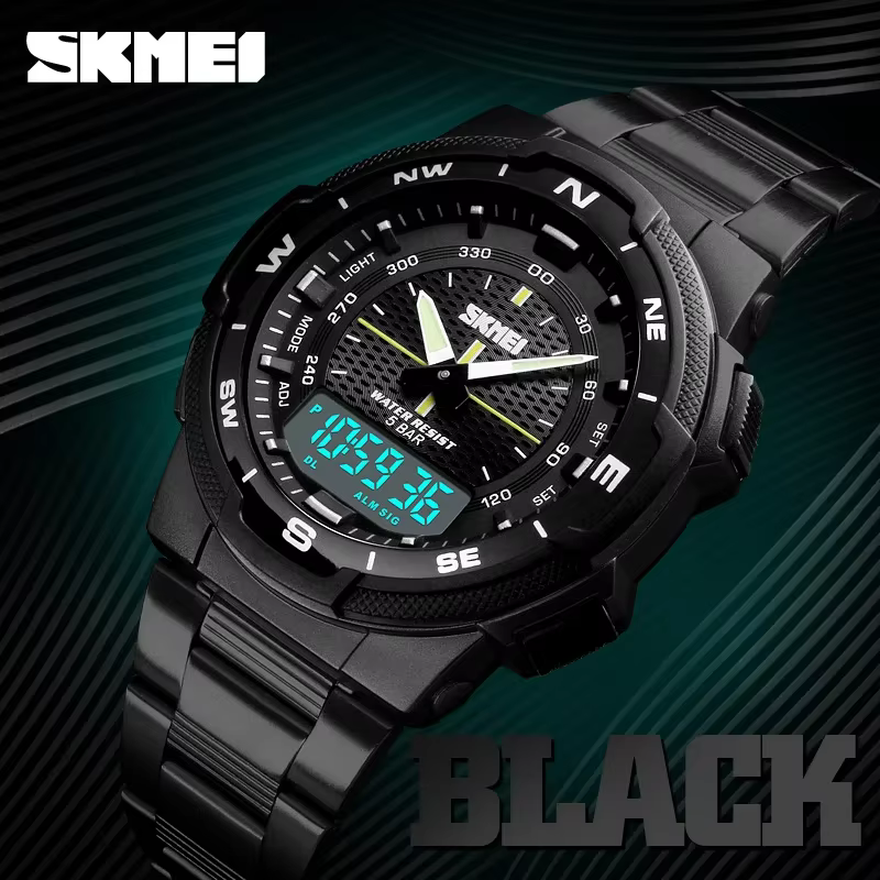 SKMEI 1370 luxe entièrement en acier affaires montre étanche Relogio Masculino