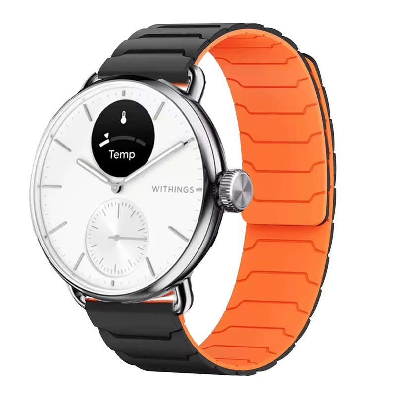 Bracelet magnétique en silicone de 20mm pour Withings ScanWatch 2 42mm/ScanWatch 42mm