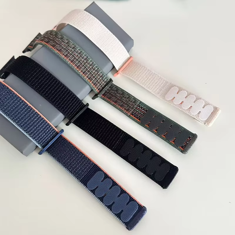 Bracelet à rayures pour bracelets de montre Apple série 49mm 11-10-9-8-7-6-5-4-SE-Ultra 2-3 42mm 46mm 45mm 40 44mm 41mm iWatch Sport Nyon Loop