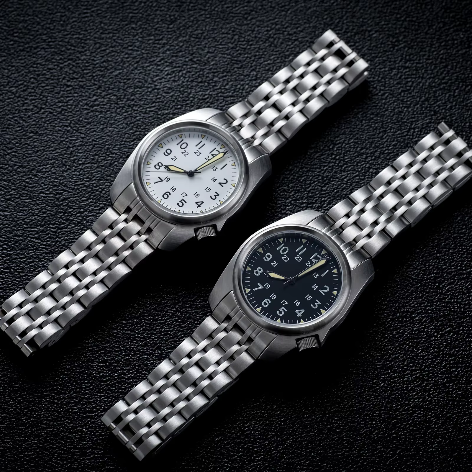 Montres pour hommes en acier inoxydable 316L avec cristal saphir