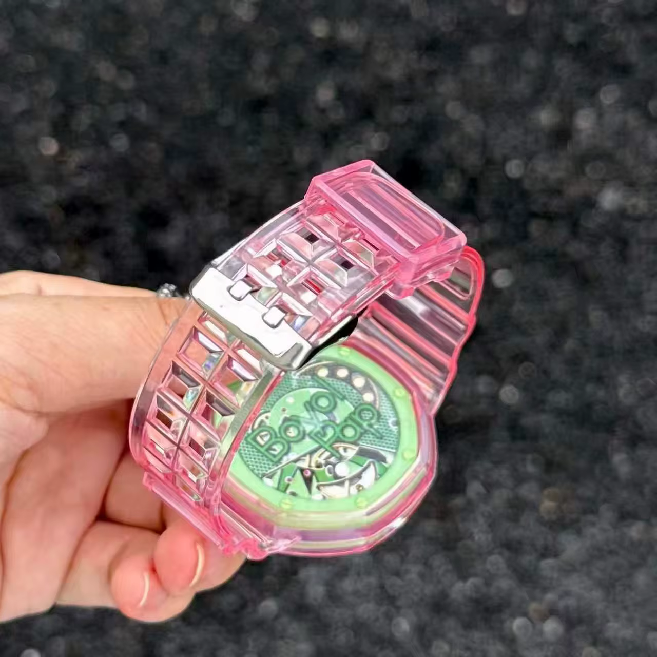 Bracelet de montre transparent pour Swatch X AP Royal Pop
