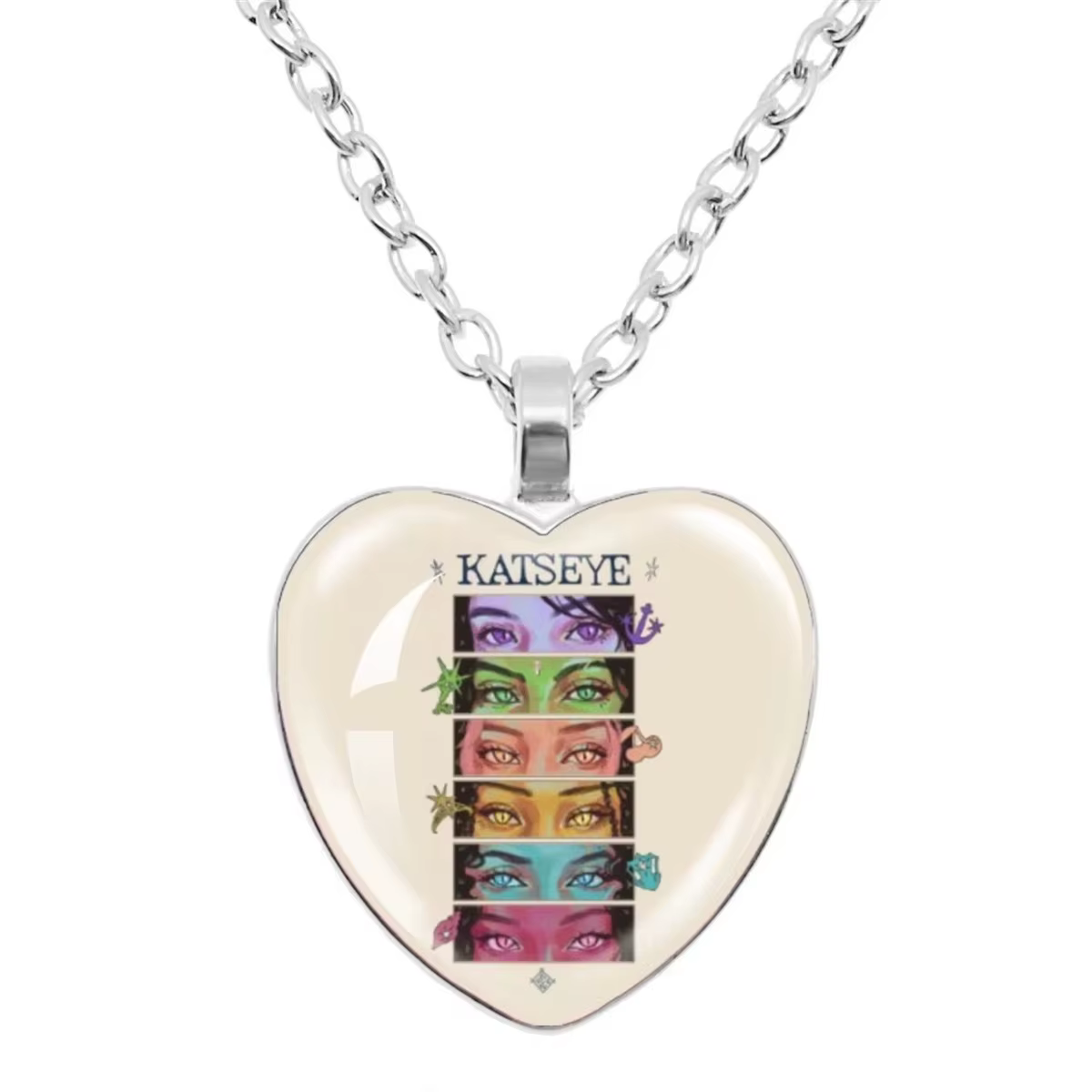 Collier pour femme KATSEYE, bijoux anime, pendentif, breloques Kpop Idol, accessoires, chaîne de cou en alliage, cadeau d'anniversaire pour fans