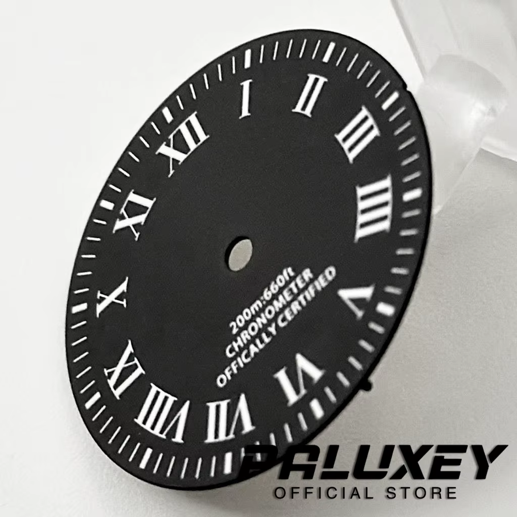 Cadran de montre vintage romain noir