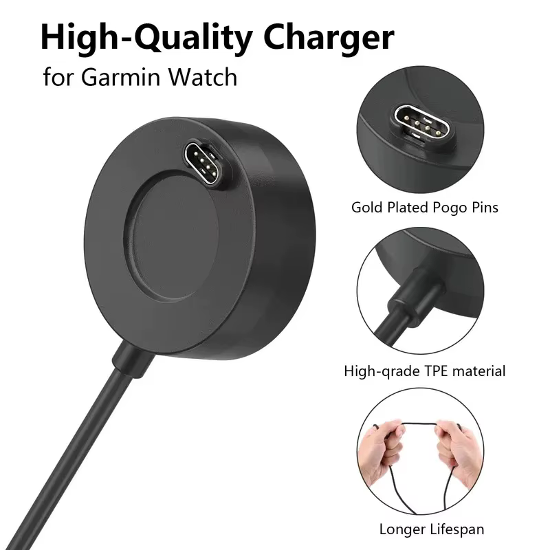 Chargeur magnétique pour Garmin Vivoactive 3 4 4S/Fenix 5 5S 5X 6 S 6X/Venu 2 2S Sq