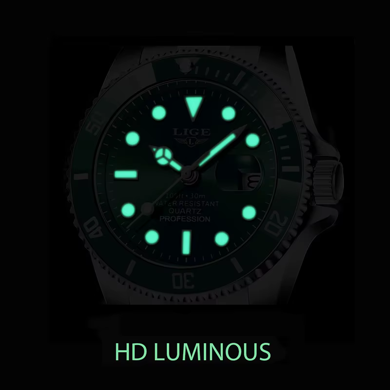 Montres LIGE 2026 pour Hommes – Montre de Plongée Tendance Étanche avec Date