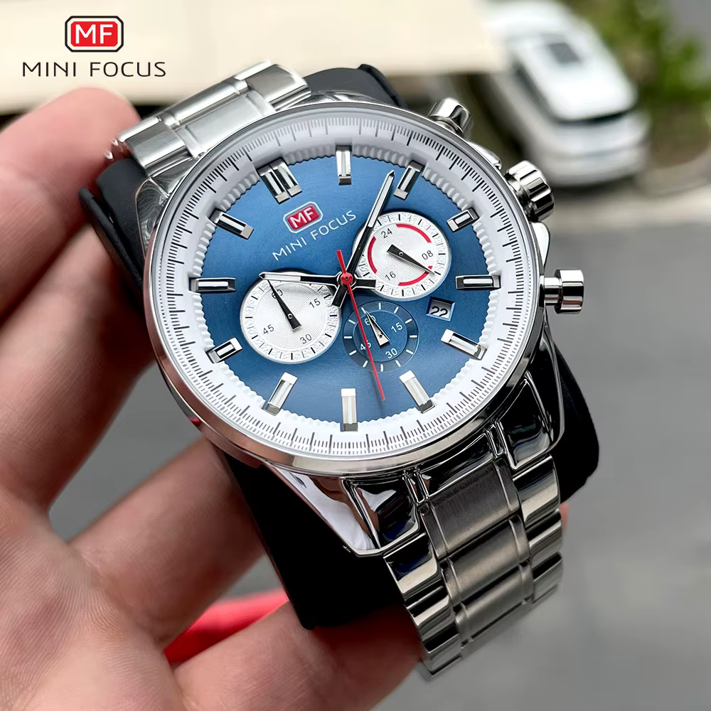 MINI FOCUS-Montre-bracelet chronographe à quartz pour homme