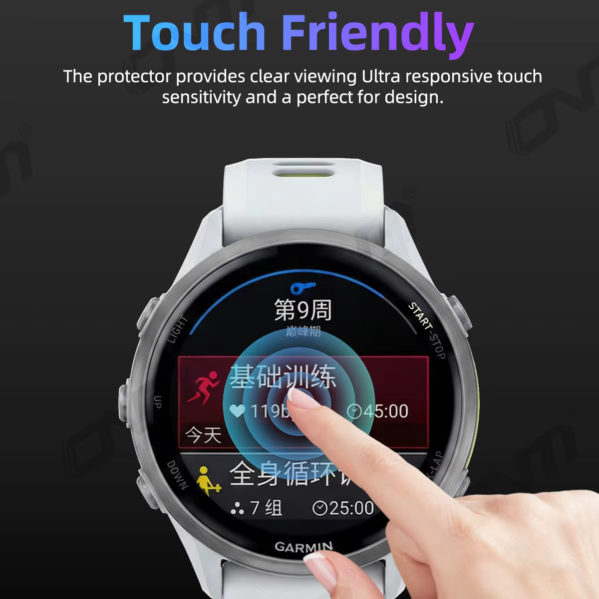 Protecteur d'écran pour Garmin Forerunner 970 570 965 265 265S 42mm 47mm