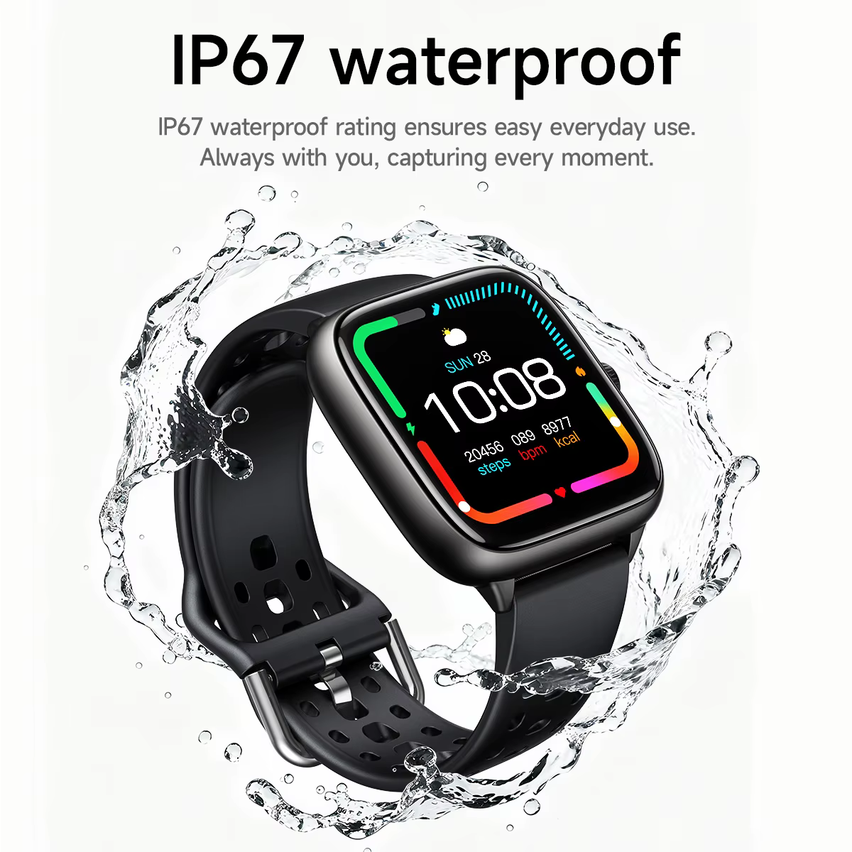 HOCO Y36 1.72 pouces TFT écran tactile Version d'appel montre intelligente fréquence cardiaque sommeil oxygène Sport surveillance Smartwatch IP67 étanche