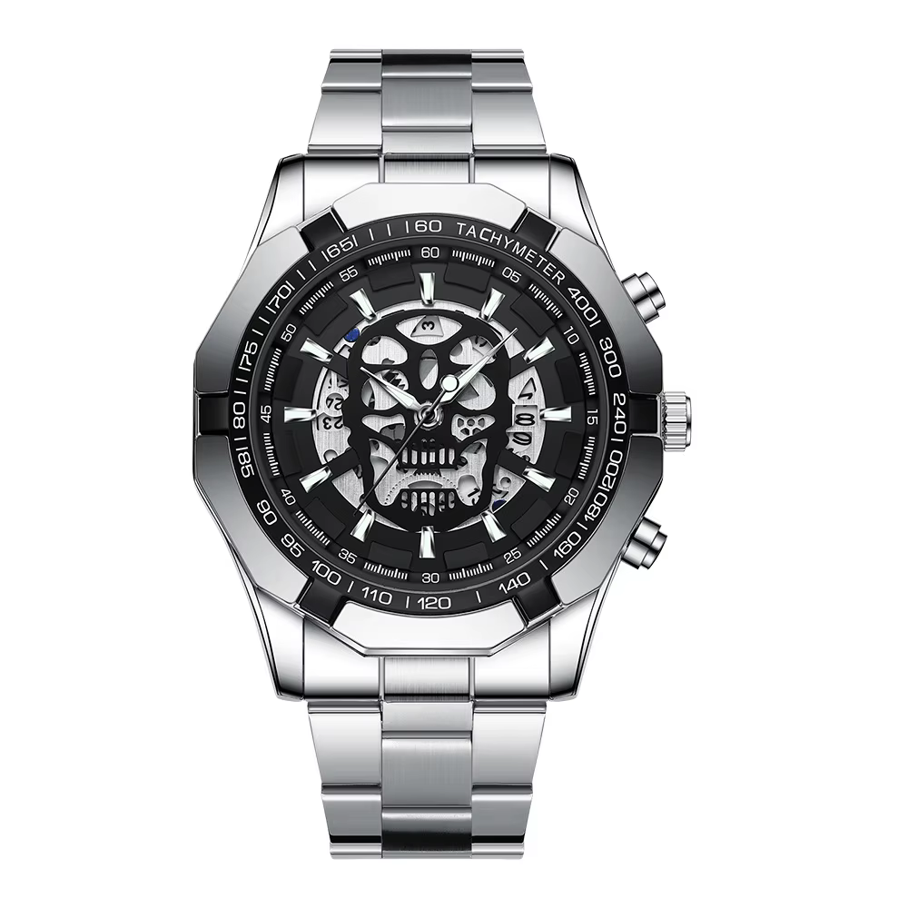 Montre-bracelet en acier inoxydable pour homme