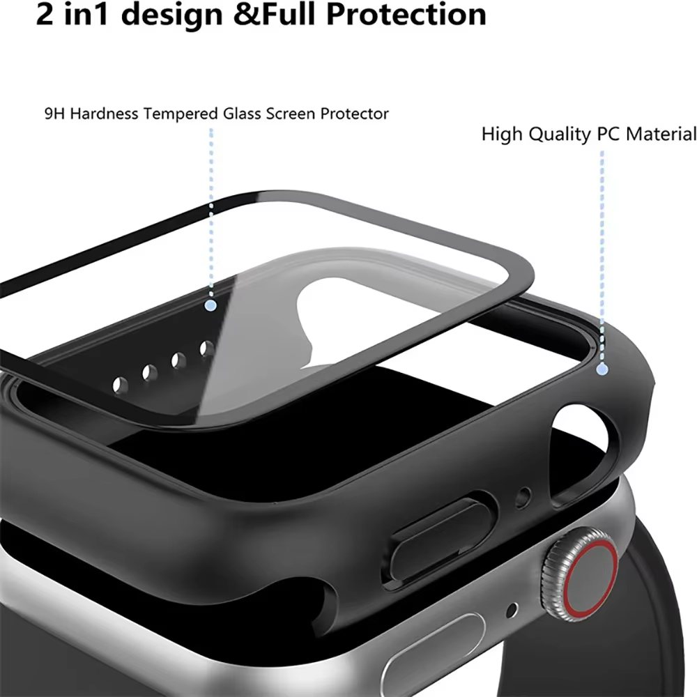 Verre trempé + étui pour Apple Watch 11 10