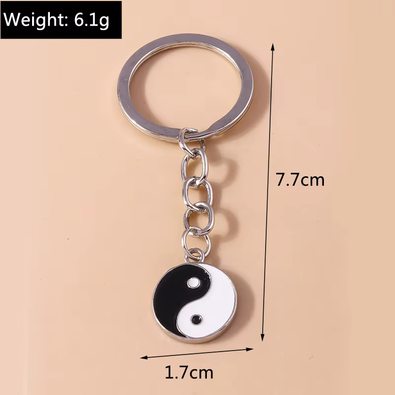 Porte-clés traditionnel chinois Tai Chi pour clé de voiture, cadeaux Souvenirs pour femmes et hommes, pendentif de sac à main, accessoires de bijoux à faire soi-même