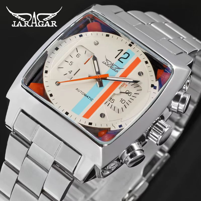 Montre carrée multifonctionnelle pour homme