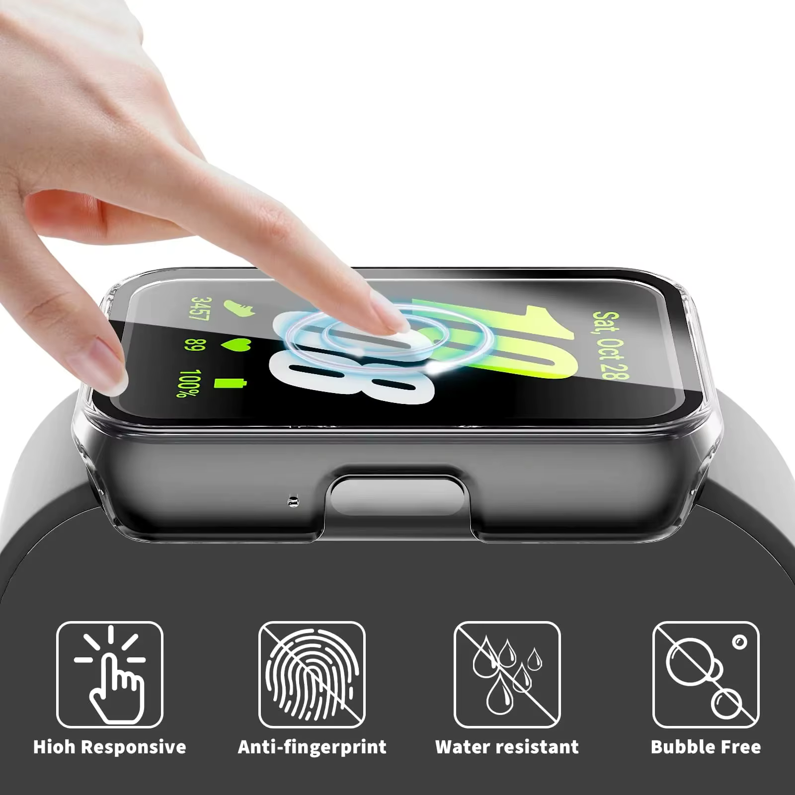 Boîtier de montre Compatible pour Samsung Galaxy Fit3