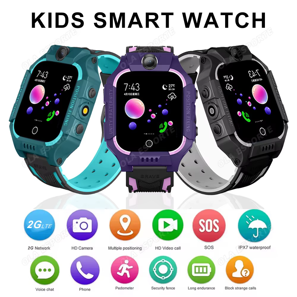 Montre intelligente pour enfants carte SIM GPS caméra HD appel vidéo SOS moniteur de localisation Smartwatch pour
