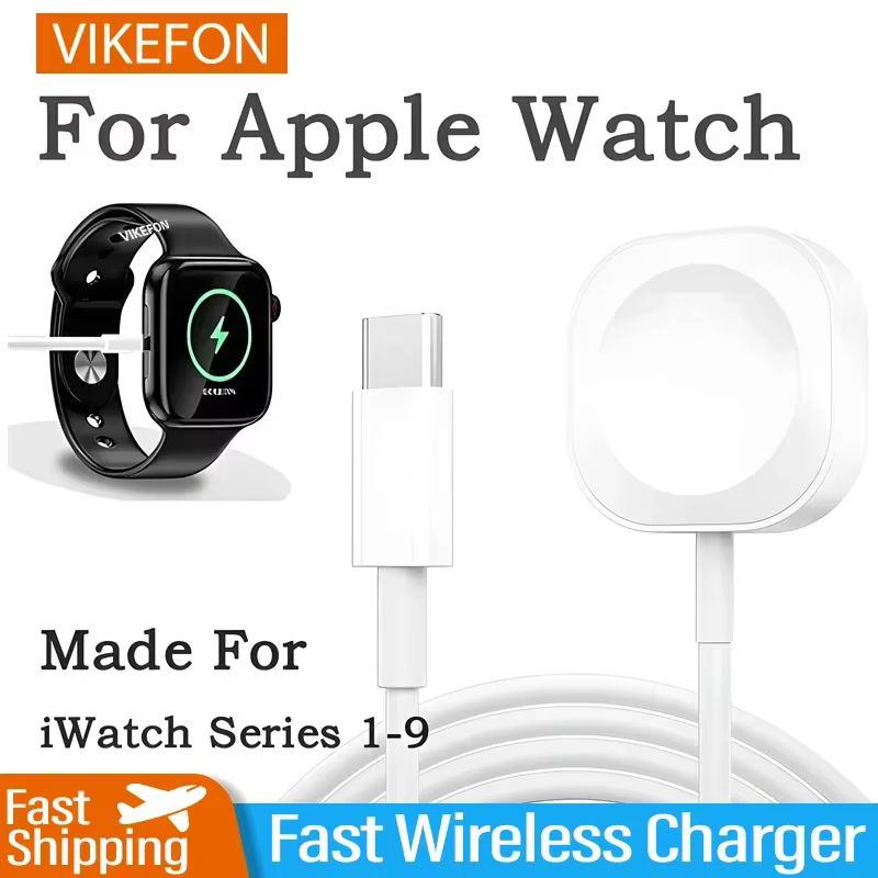 Chargeur sans fil magnétique USB Type C pour IWatch 9/8/7/6/5/SE