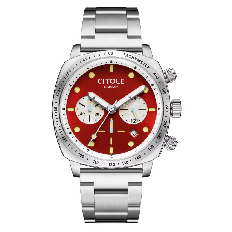Montre chronographe CITOLE originale TMI VD53B avec verre saphir