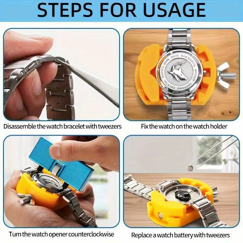 1 kit de remplacement de piles pour montre avec clé