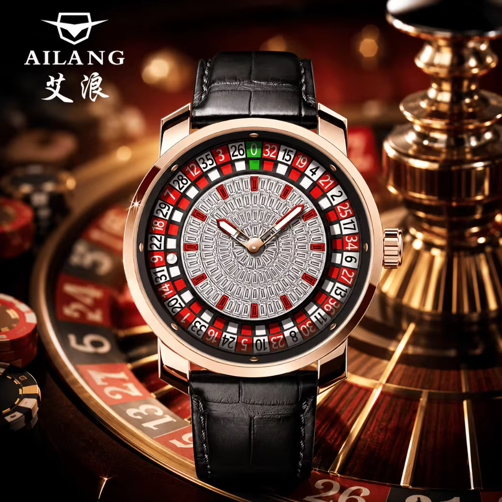 Montre mécanique pour homme en acier inoxydable