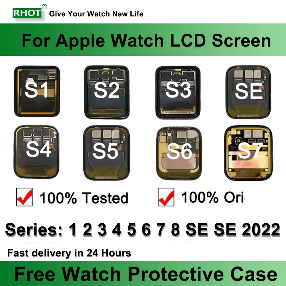 Écran OLED pour Apple Watch Series 1 2 3 4 5 6 7 8 SE SE2