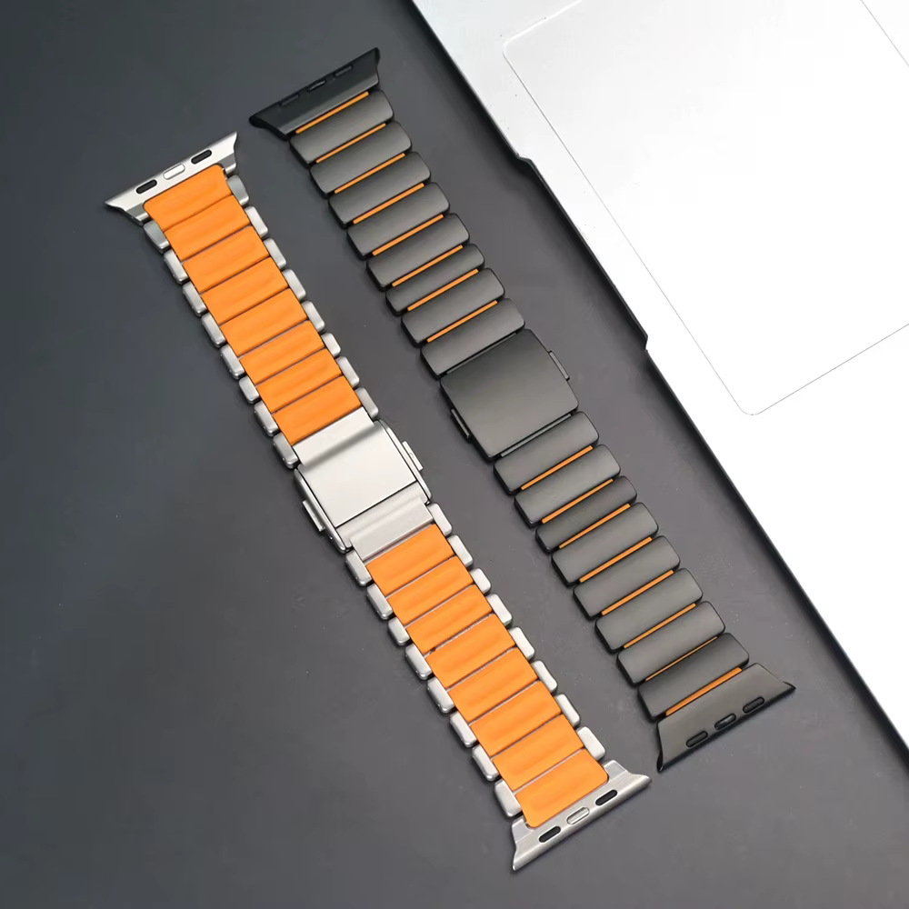 Bracelet en titane pour hommes pour Apple Watch Ultra 3 2 Series 11 10 9 8 7 6 SE3