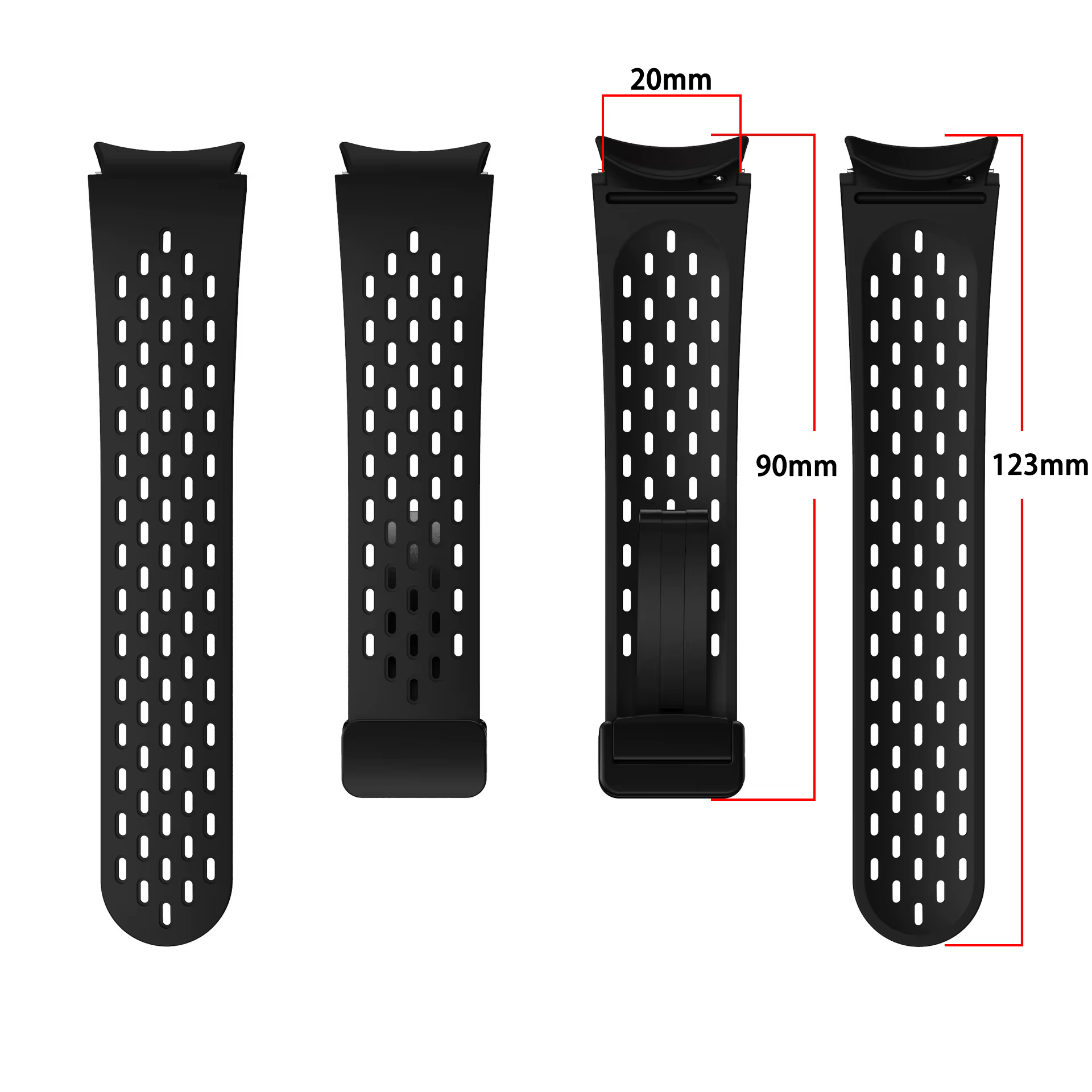 Bracelet en Silicone pour Samsung Galaxy Watch 7 6 5 4 40mm 44mm 5 Pro 45mm
