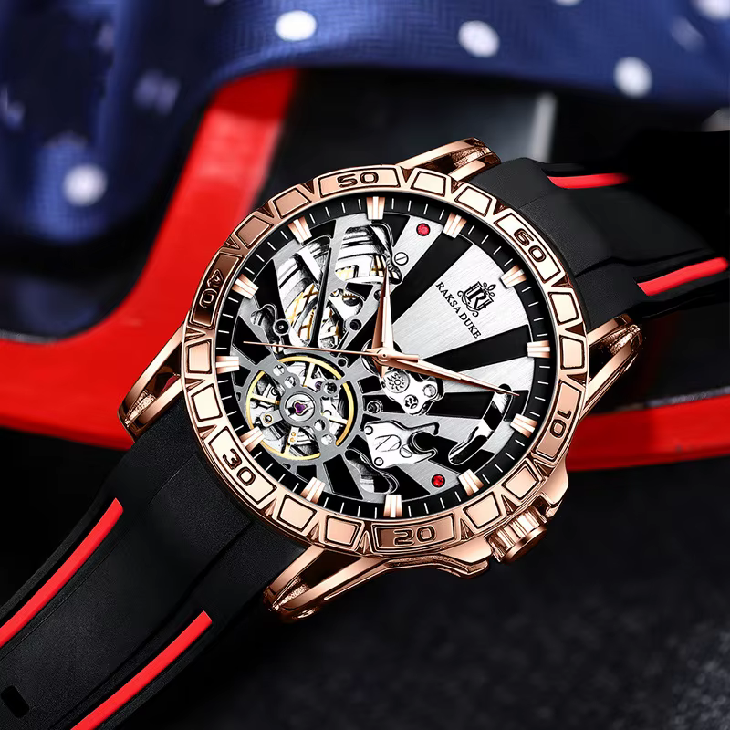 Tourbillon mécanique montre pour hommes de luxe Design de mode décontracté automatique sport étanche homme montre-bracelet Relogio Feminino