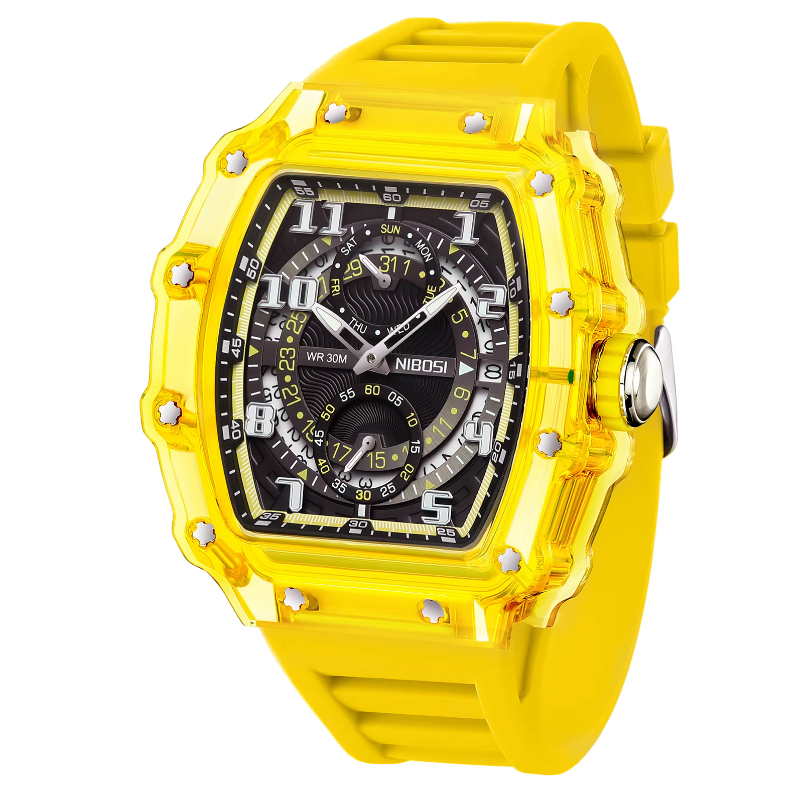 NIBOSI squelette montres pour hommes Top marque de luxe automatique