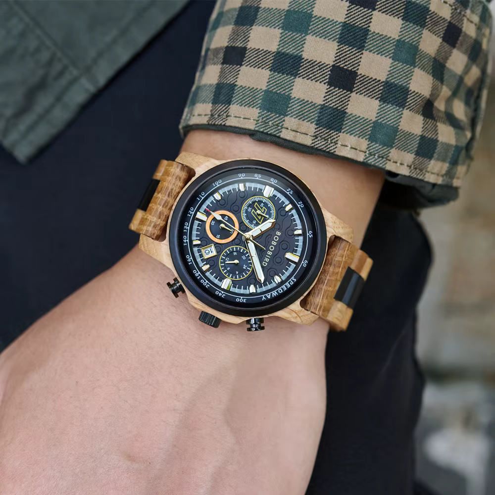Montres pour hommes BOBO BIRD montre en bois de luxe