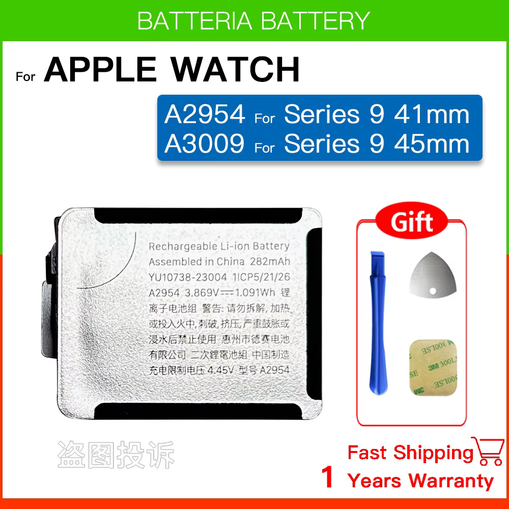 Batterie de remplacement pour Apple Watch Series SE 3 4 5 6 7 8 9 10 pour IWatch S3 S4 S5 S6 S7 S8 S9 Bateria 38/40/41/42/44/45/46/49mm