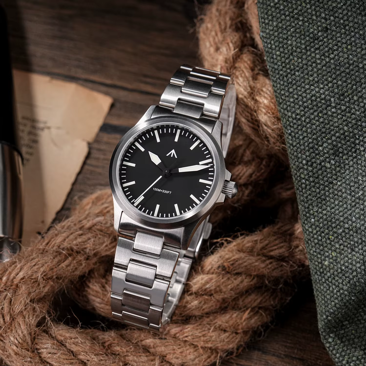 Militado ML18 36mm hommes montre VH31 mouvement à Quartz montres saphir lumineux Double dôme cristal étanche montre-bracelet Vintage