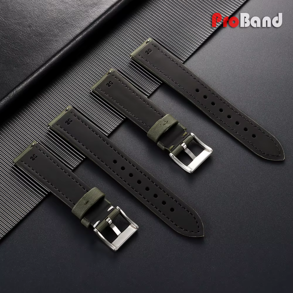 Bracelet de montre en toile de voile premium pour Blancpain et Seiko