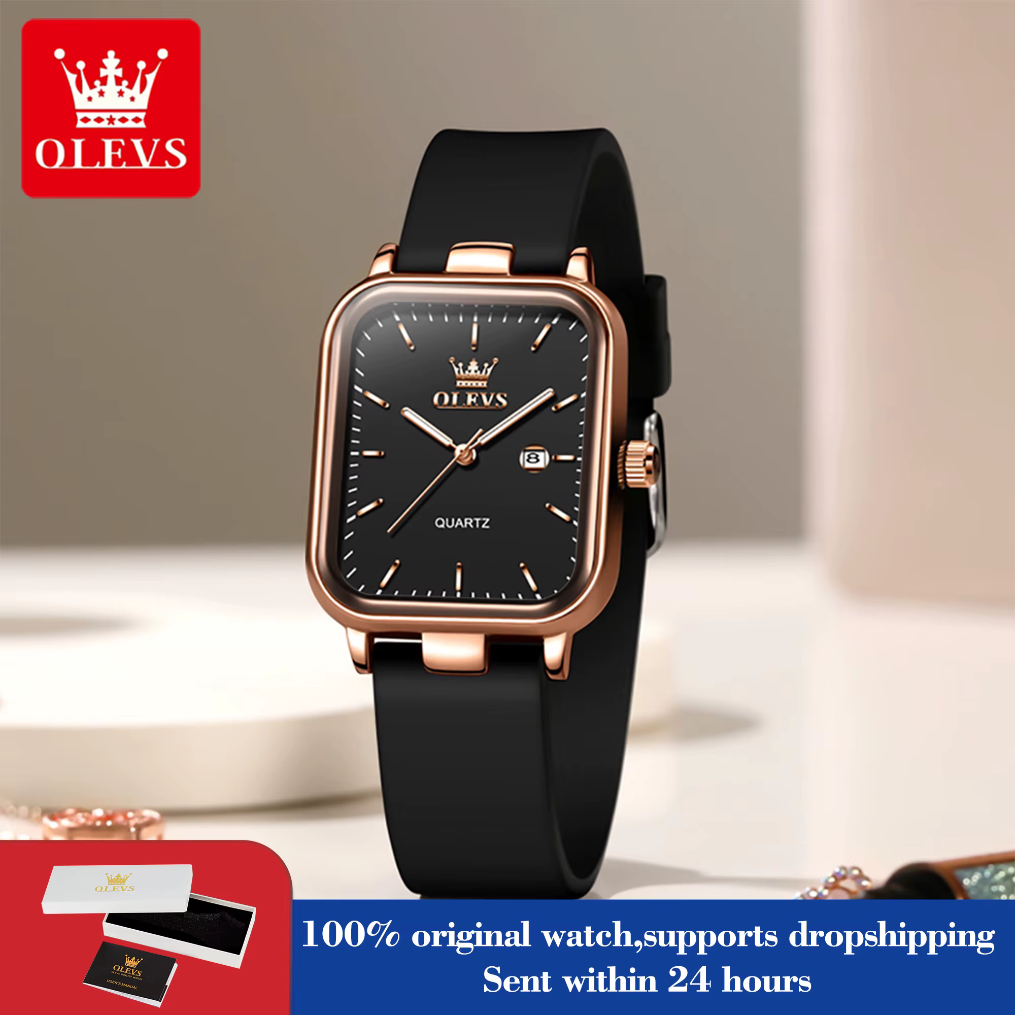 OLEVS 7089 montre pour femmes Top marque calendrier Quartz femme