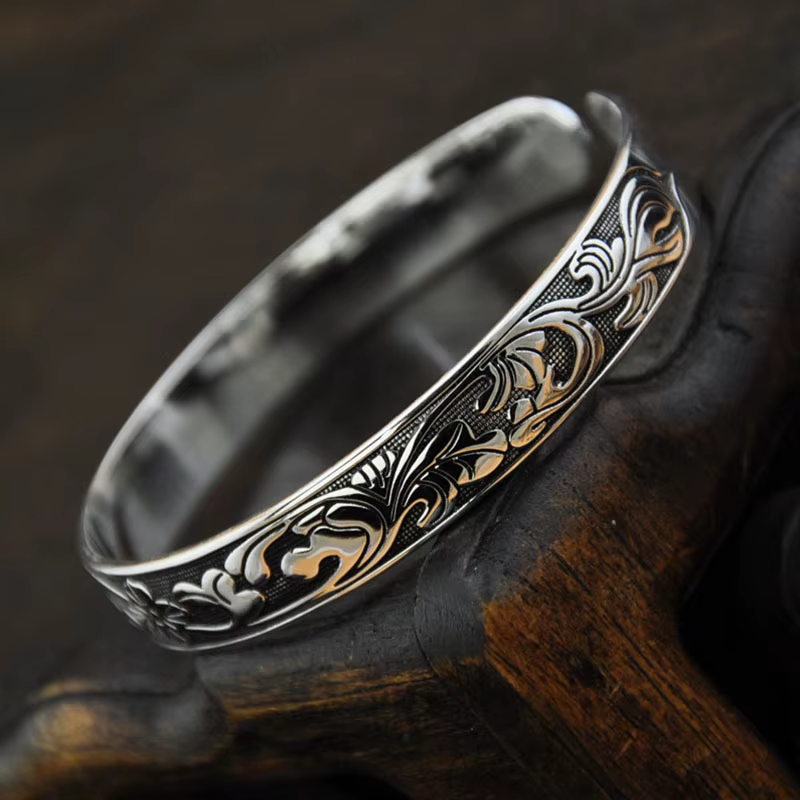 Bracelet Vintage en argent sterling 925 pour hommes et femmes, accessoires de bijoux de luxe pour mariage, vente en gros, livraison gratuite