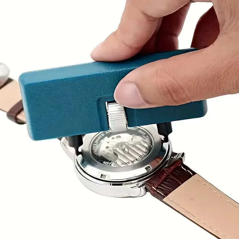 Outil d'ouverture de boîtier de montre robuste avec poignée antidérapante. Pour une ouverture de précision des montres mécaniques/à quartz. Idéal pour le bricolage