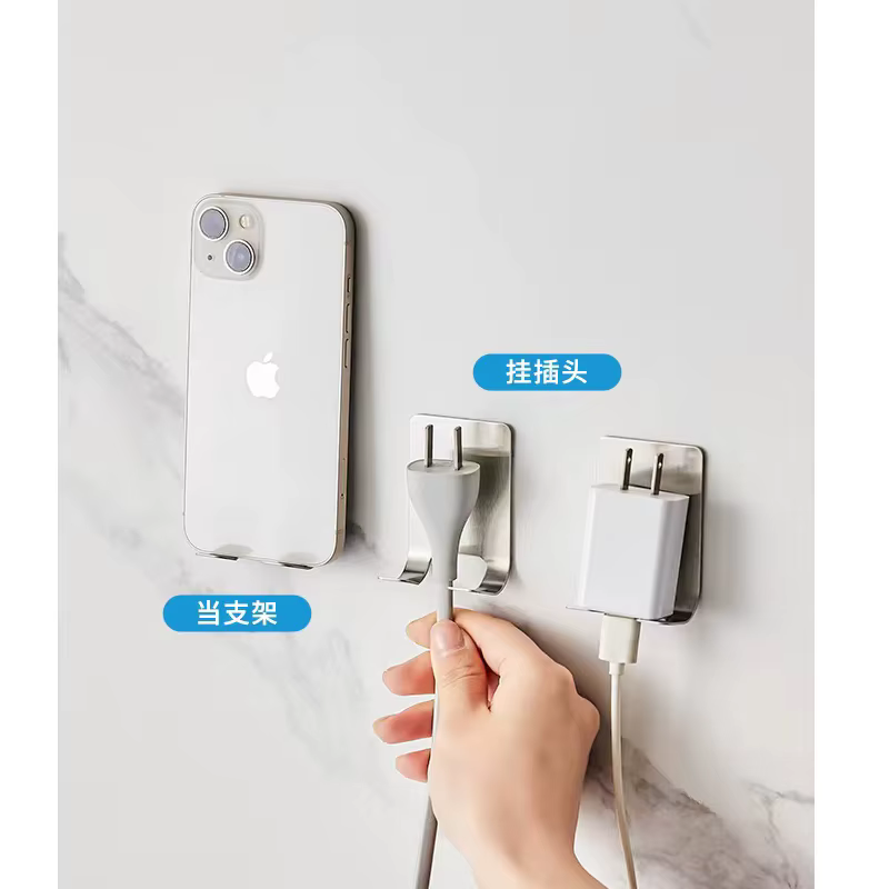 Porte-rasoir en acier inoxydable pour salle de bain, crochet de rangement mural pour hommes, étagère pour rasoir, sans poinçon, accessoires de salle de bains