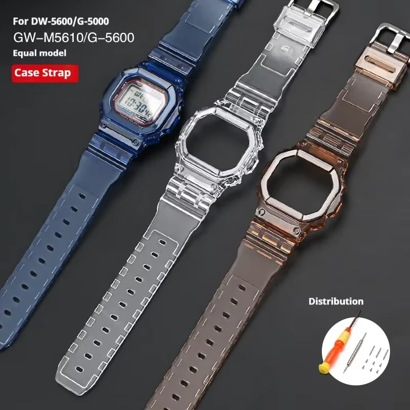 Lunette de bracelet de montre transparente pour Casio G-SHOCK DW5600 GW-M5610 GLS-5600