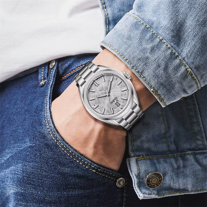 WM montre automatique mécanique hommes montres NH35 saphir limité météorite série 100M étanche homme Welly Merck