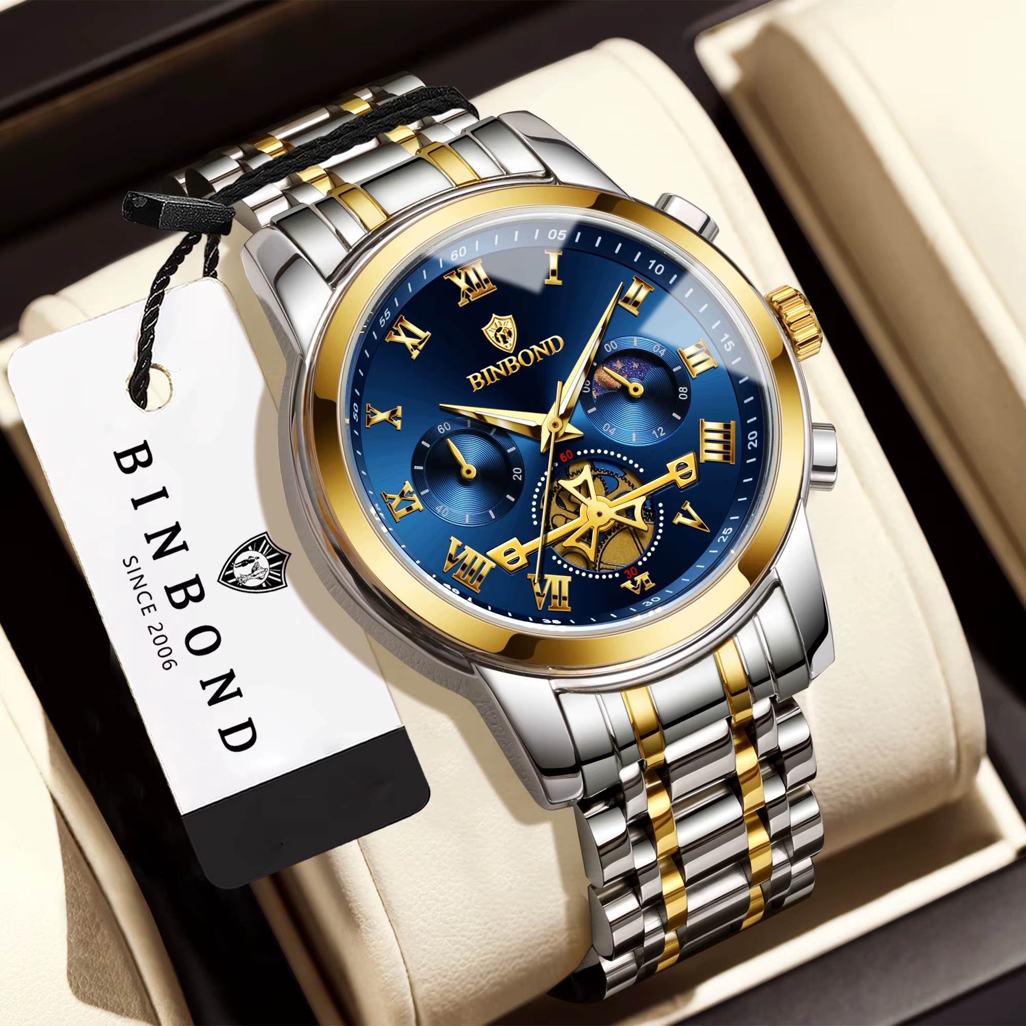 Montre chronographe pour homme BINBOND
