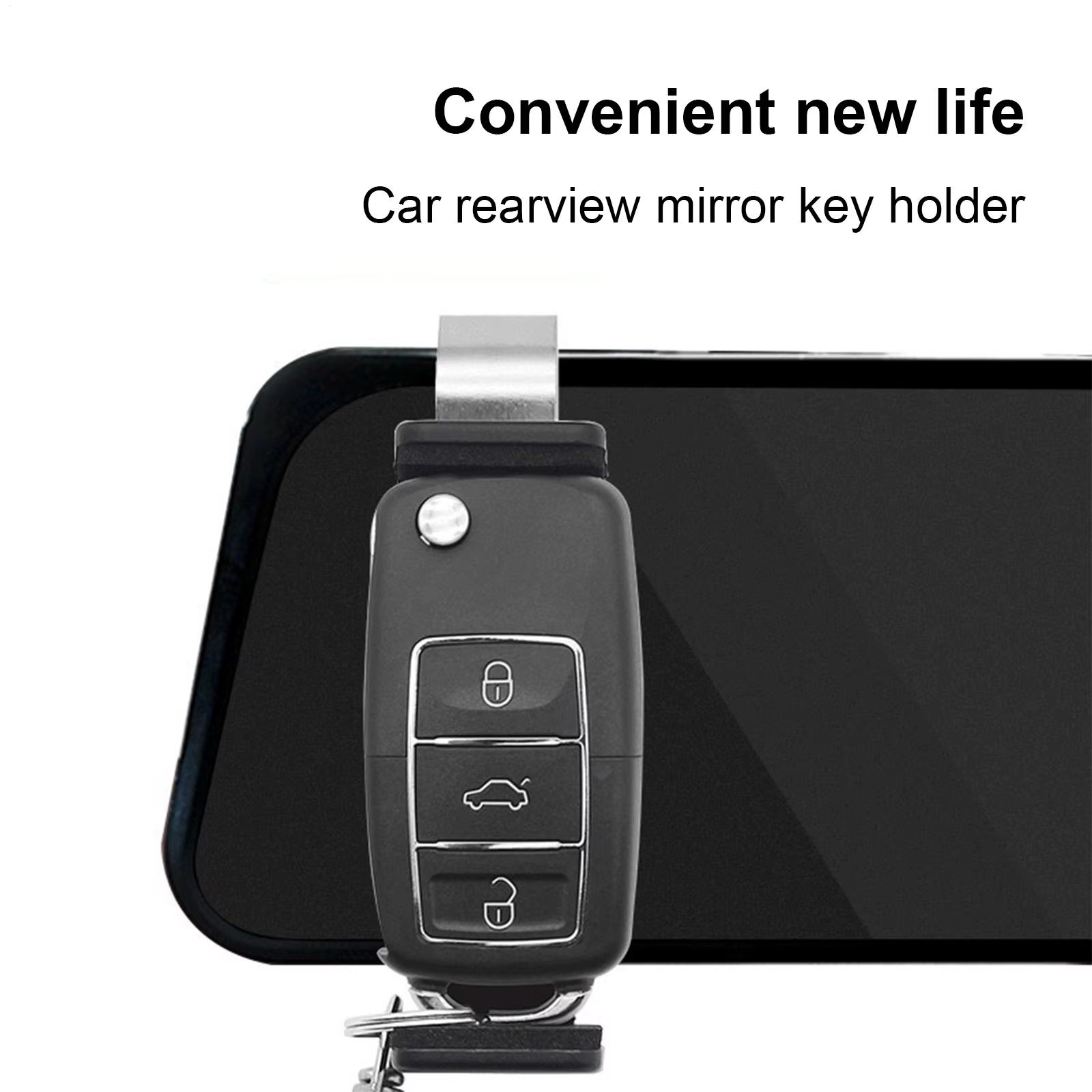 Support de télécommande de garage réglable avec clip de fixation pour pare-soleil – Clip pratique pour télécommande de porte de garage pour pare-soleil de voiture – Accessoires d'usage quotidien